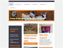 Tablet Screenshot of goatspride.com